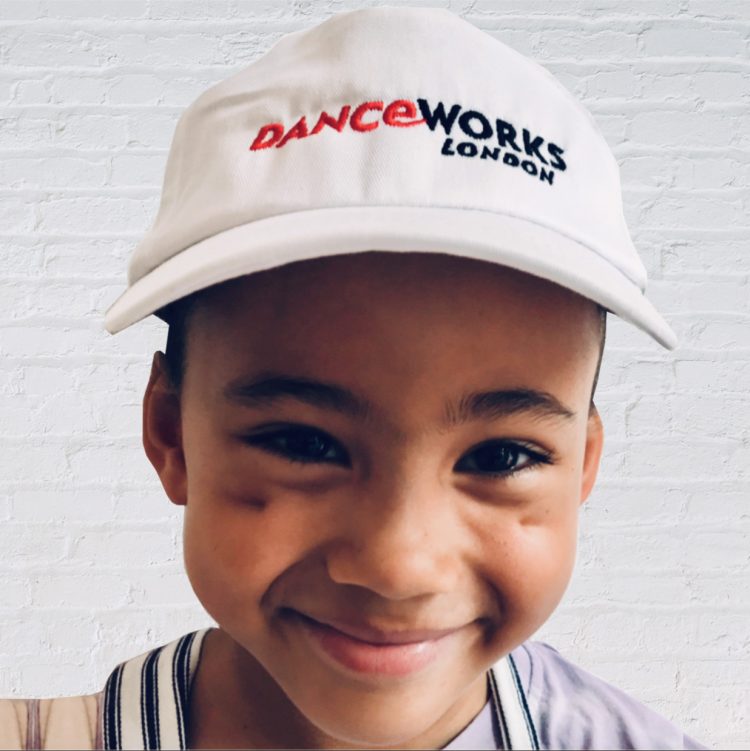 Danceworks_White_Branded_kids_Cap