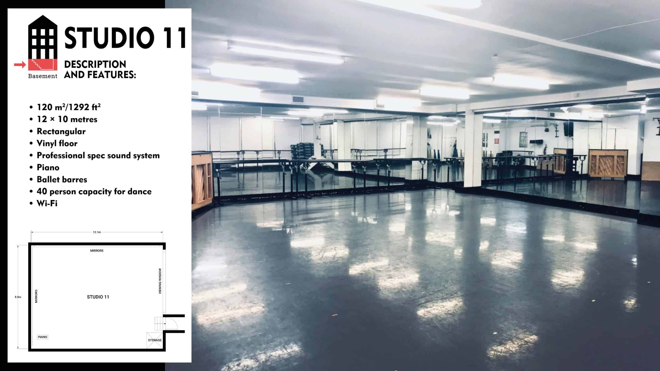 #Danceworks Studios 11 to Hire in London