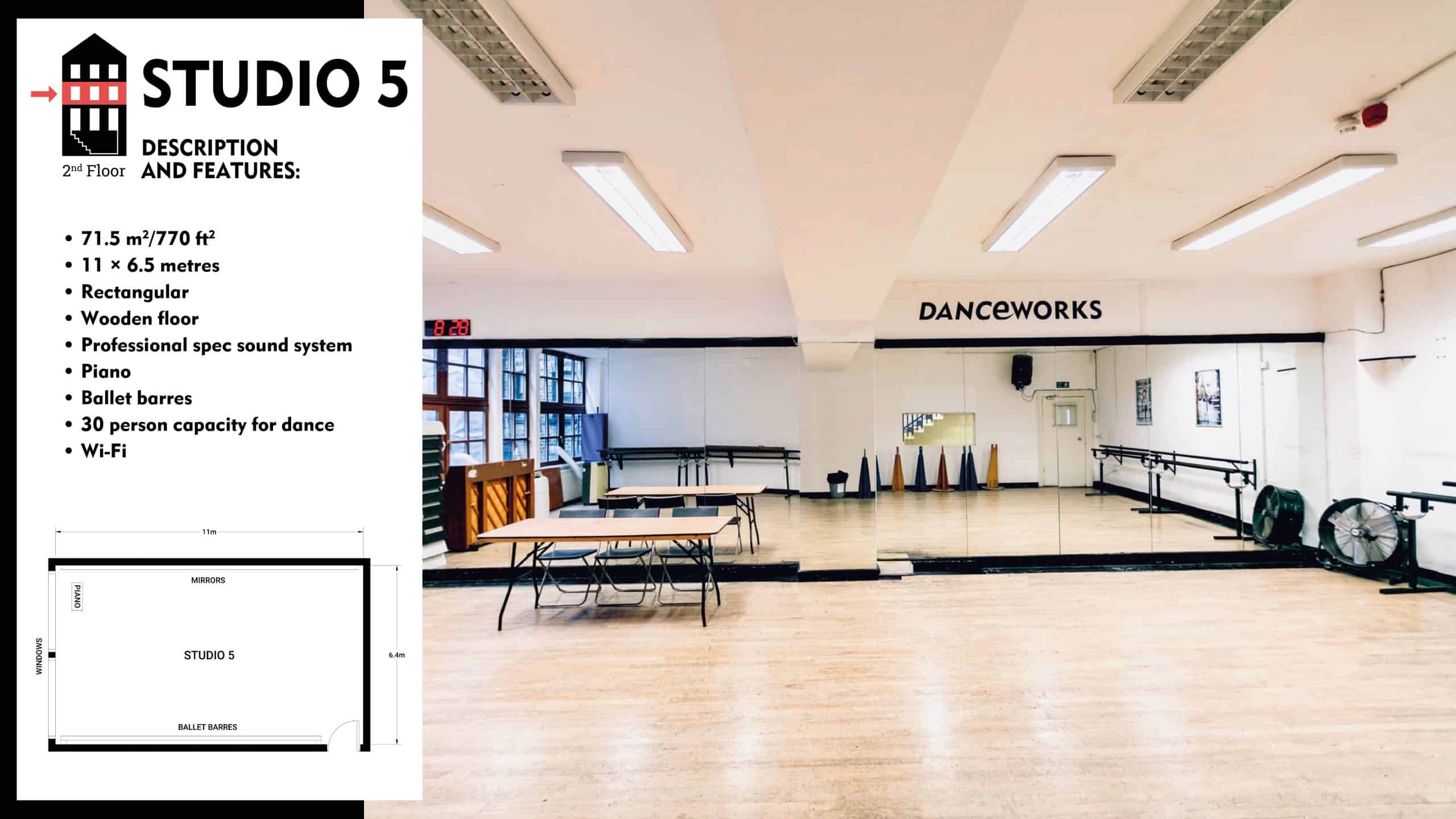 #Danceworks Studios 5 to Hire in London