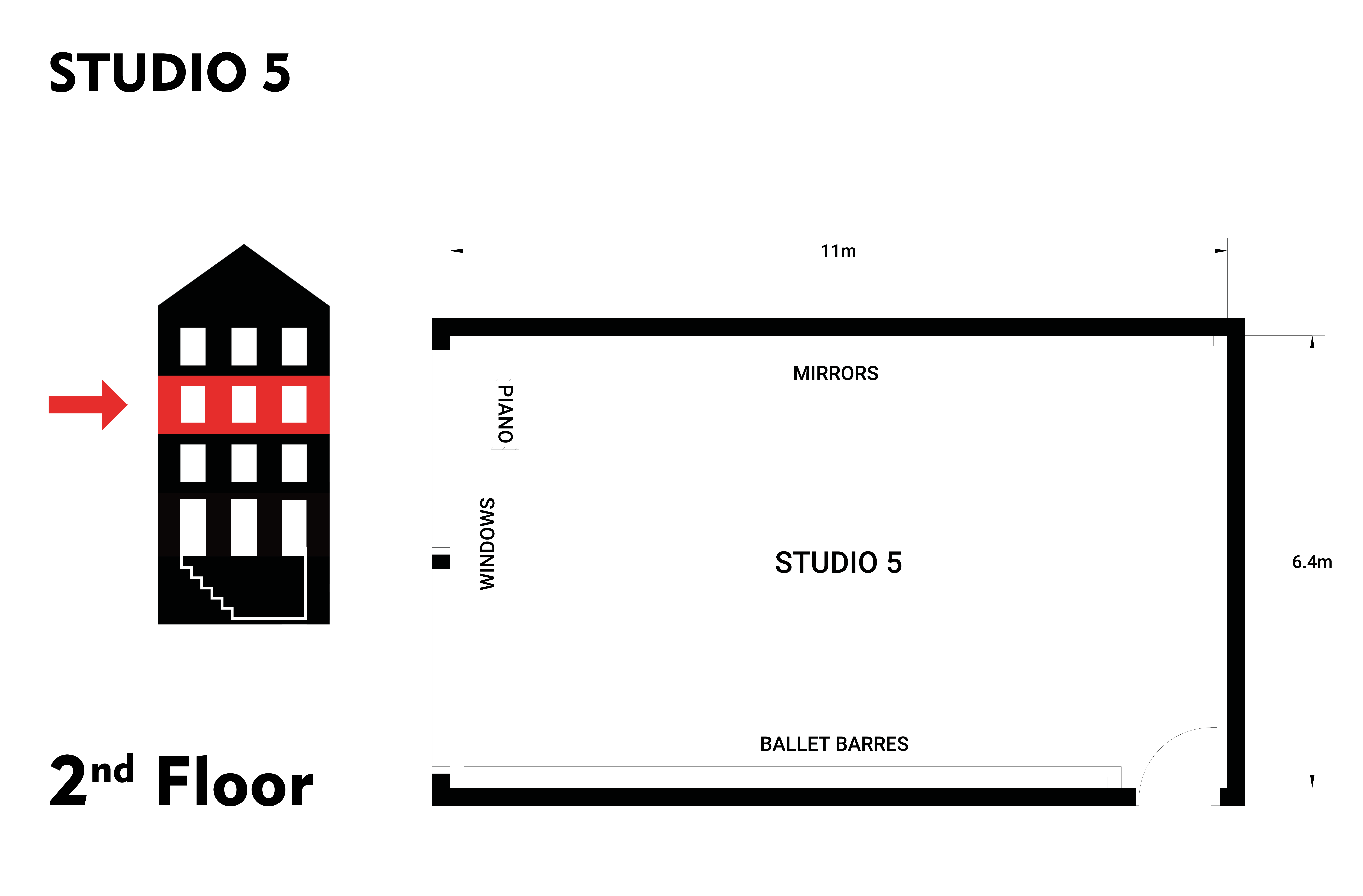 Hire Studio 5 at Danceworks London in Mayfair