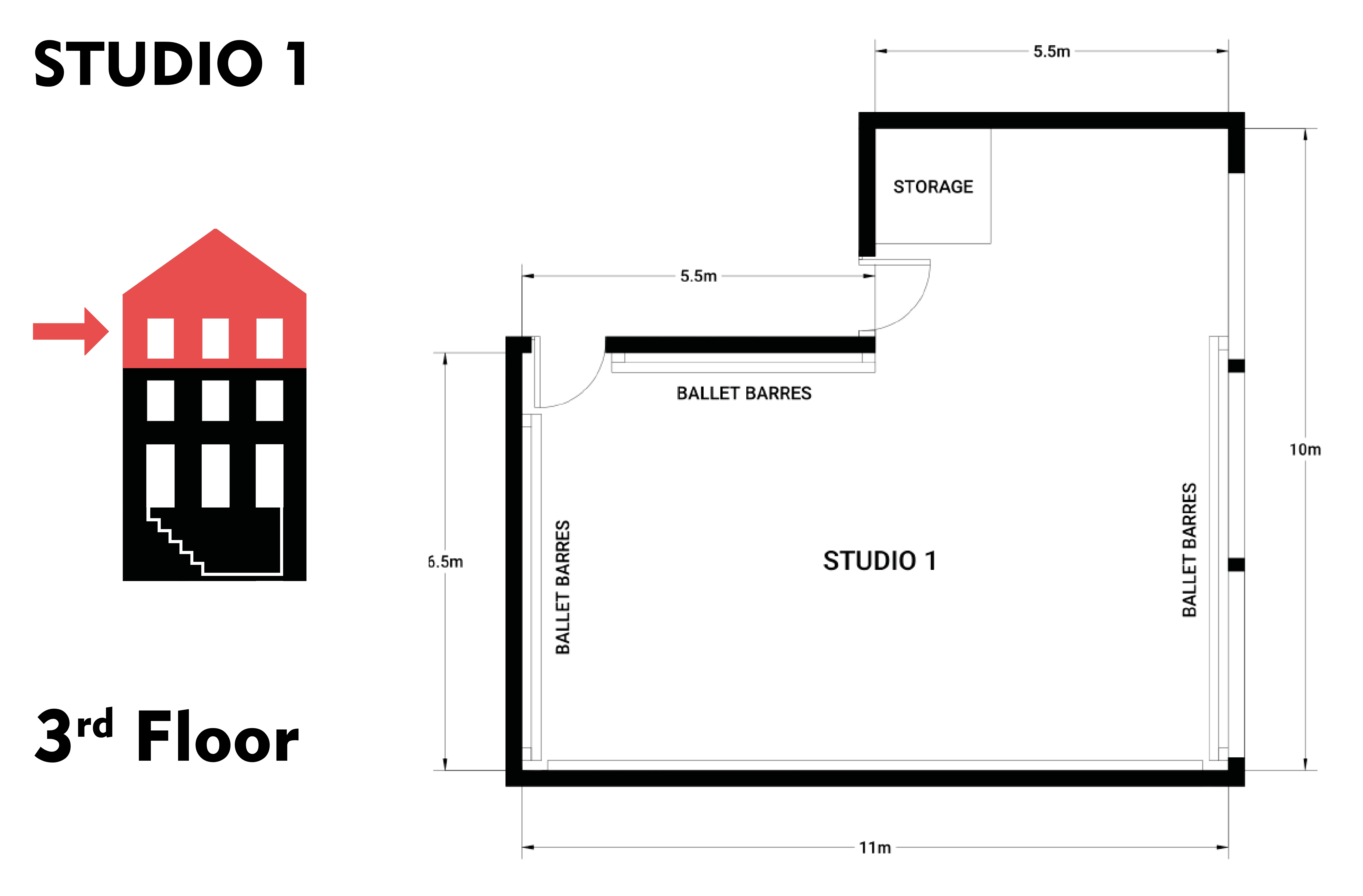 Hire Studio 1 at Danceworks London in Mayfair